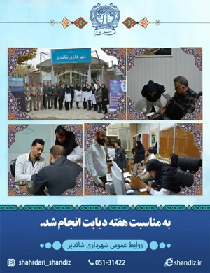 تیم پزشکی بیمارستان آریا به مناسبت هفته دیابت در شهرداری حضور یافتند